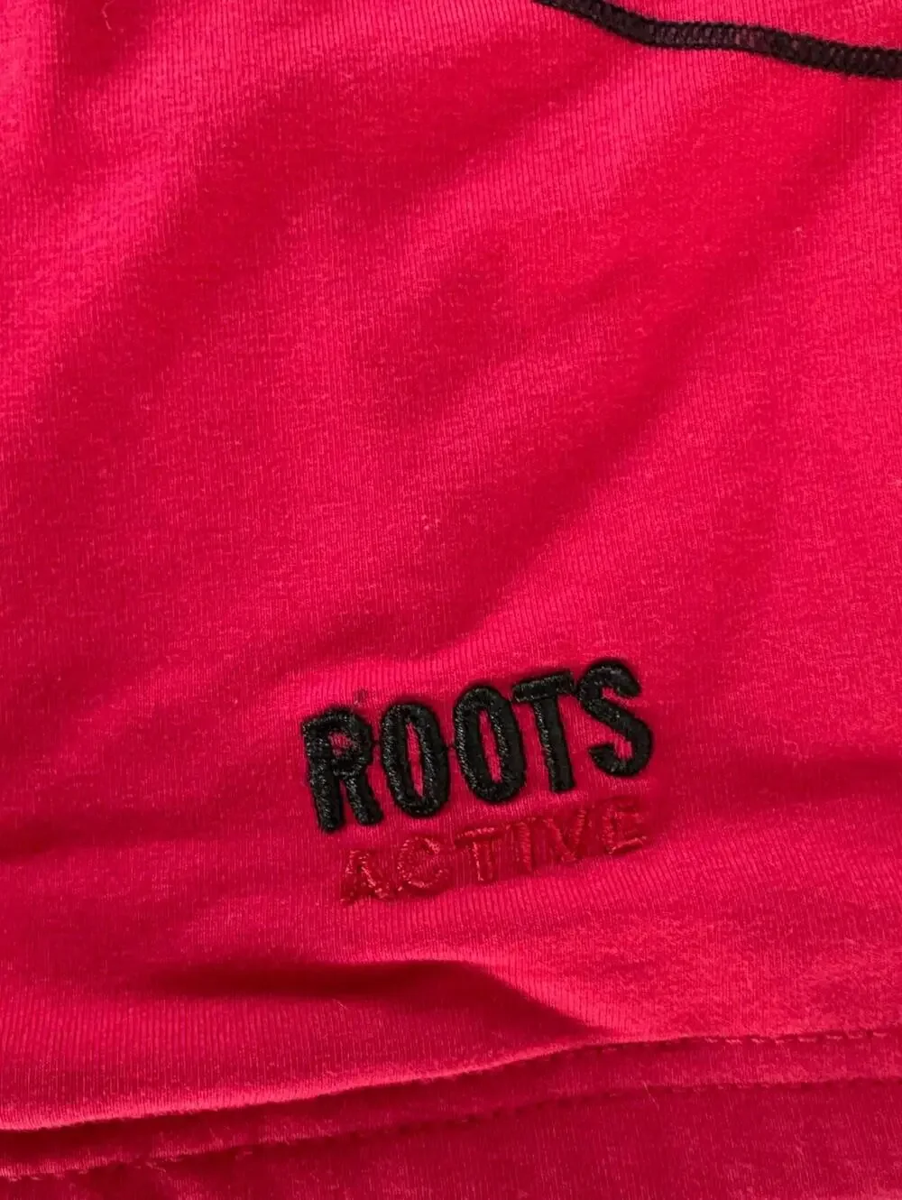 Roots women's Red Active Half-Zip Pullover Sweater- Large - Picture 4 of 9